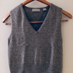Lord and Taylor grey cashmere vest XS